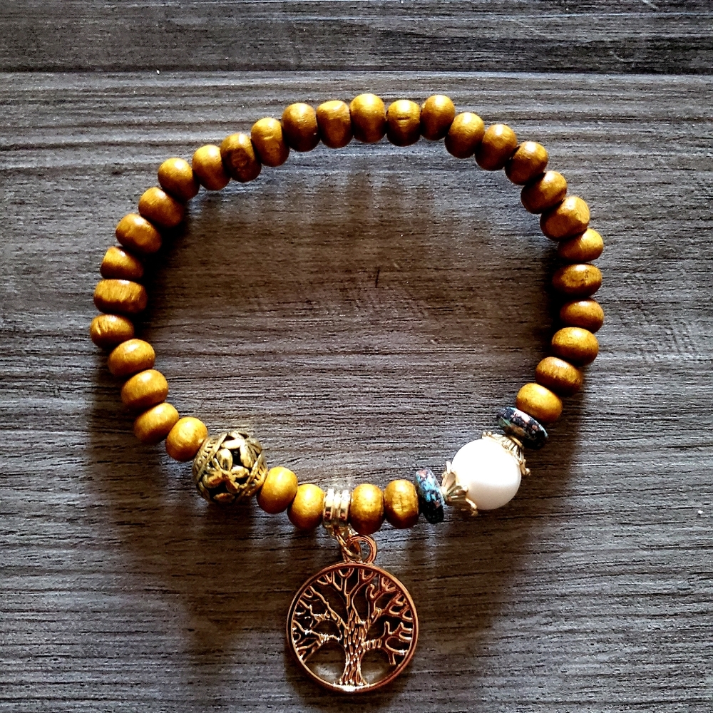 Bohemian Beaded Tree of Life Bracelet
